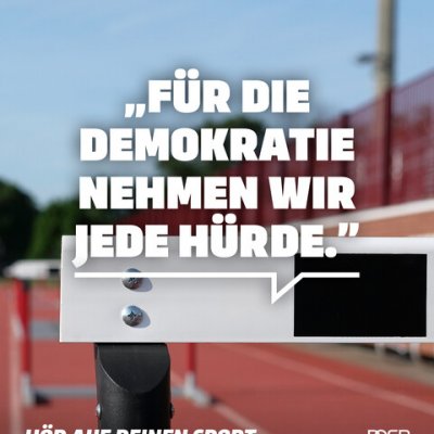 Für die Demokratie nehmen wir jede Hürde - Grafik: DOSB