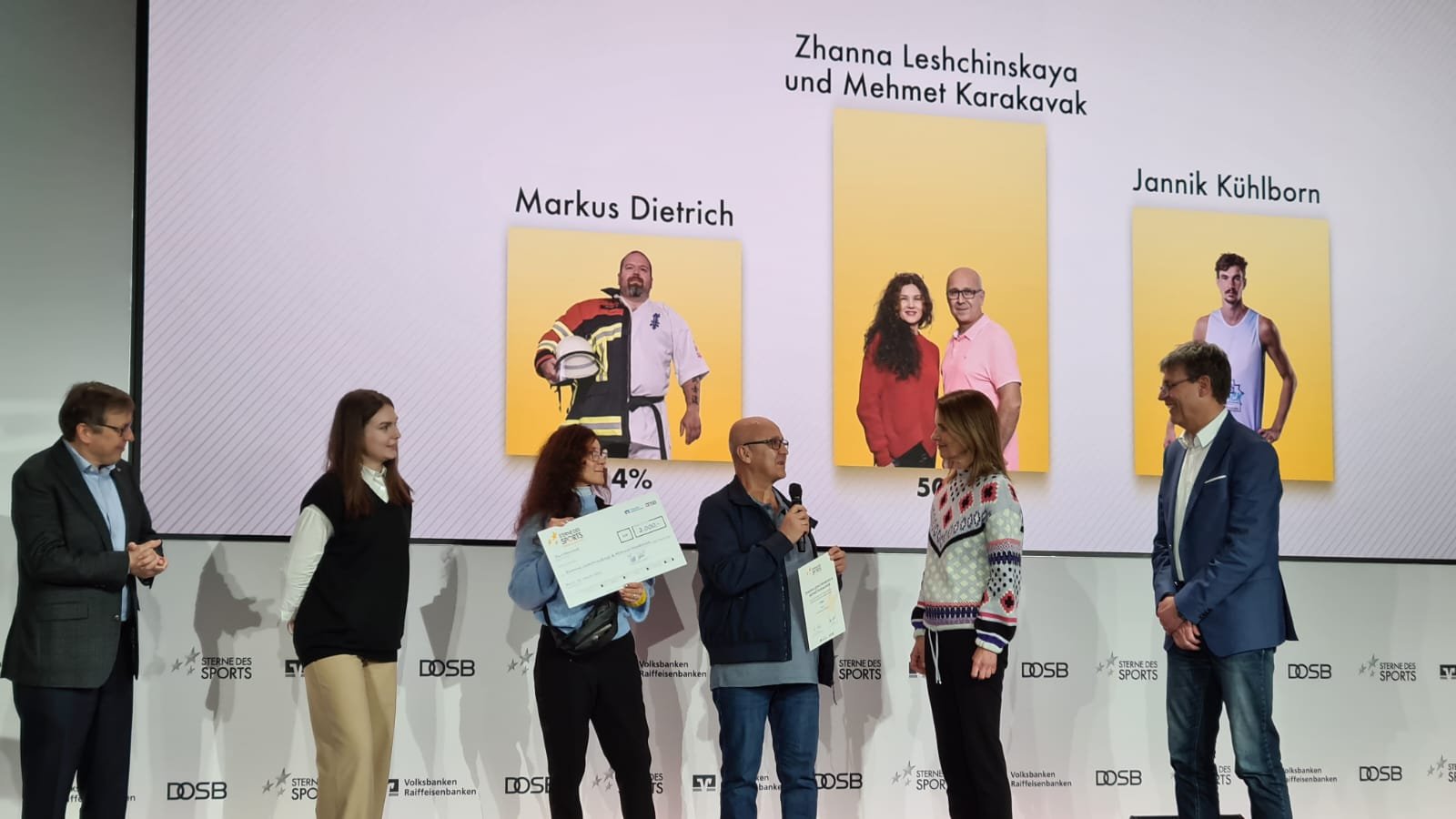 Sterne des Sports 2022 - Der Publikumspreis geht an die beiden EMTVer Zhanna Leshchinskaya und Mehmet Karakavak Sterne des Sports 2022 - Der Publikumspreis geht an die beiden EMTVer Zhanna Leshchinskaya und Mehmet Karakavak